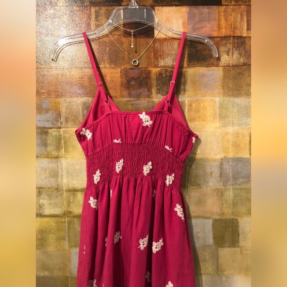 SHES COOL Fuchsia SunDress w Cream Embroidery MINT - Picture 5 of 8